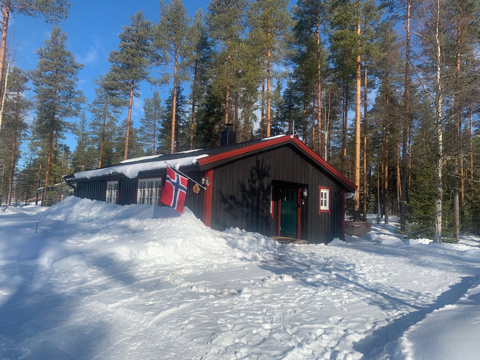 Hytta ligger ligger i Hoelskogen Hytteområde i Ljørdalen, øst i Trysil kommune. Galleribilde