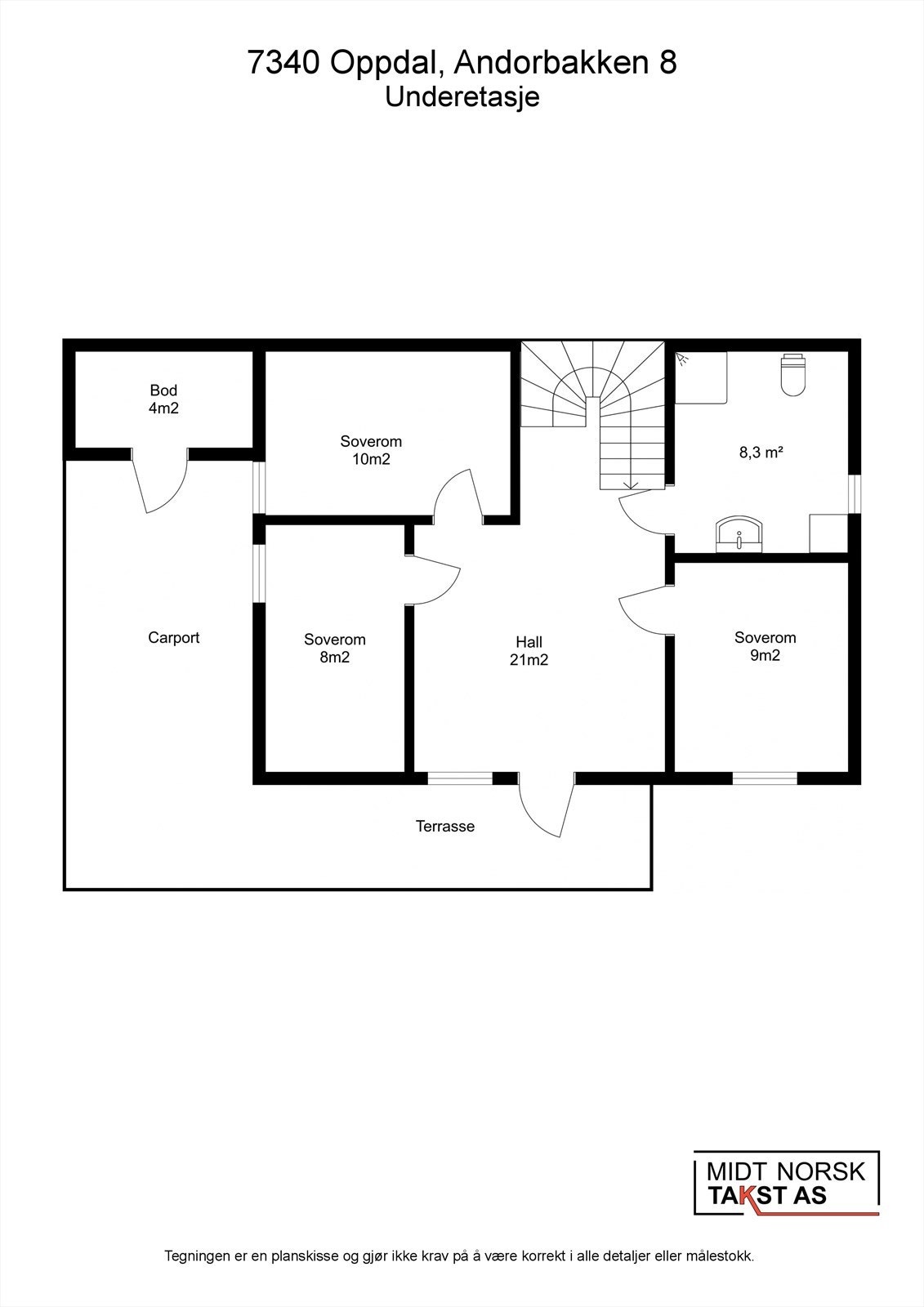 Plantegning 1. etasje Galleribilde