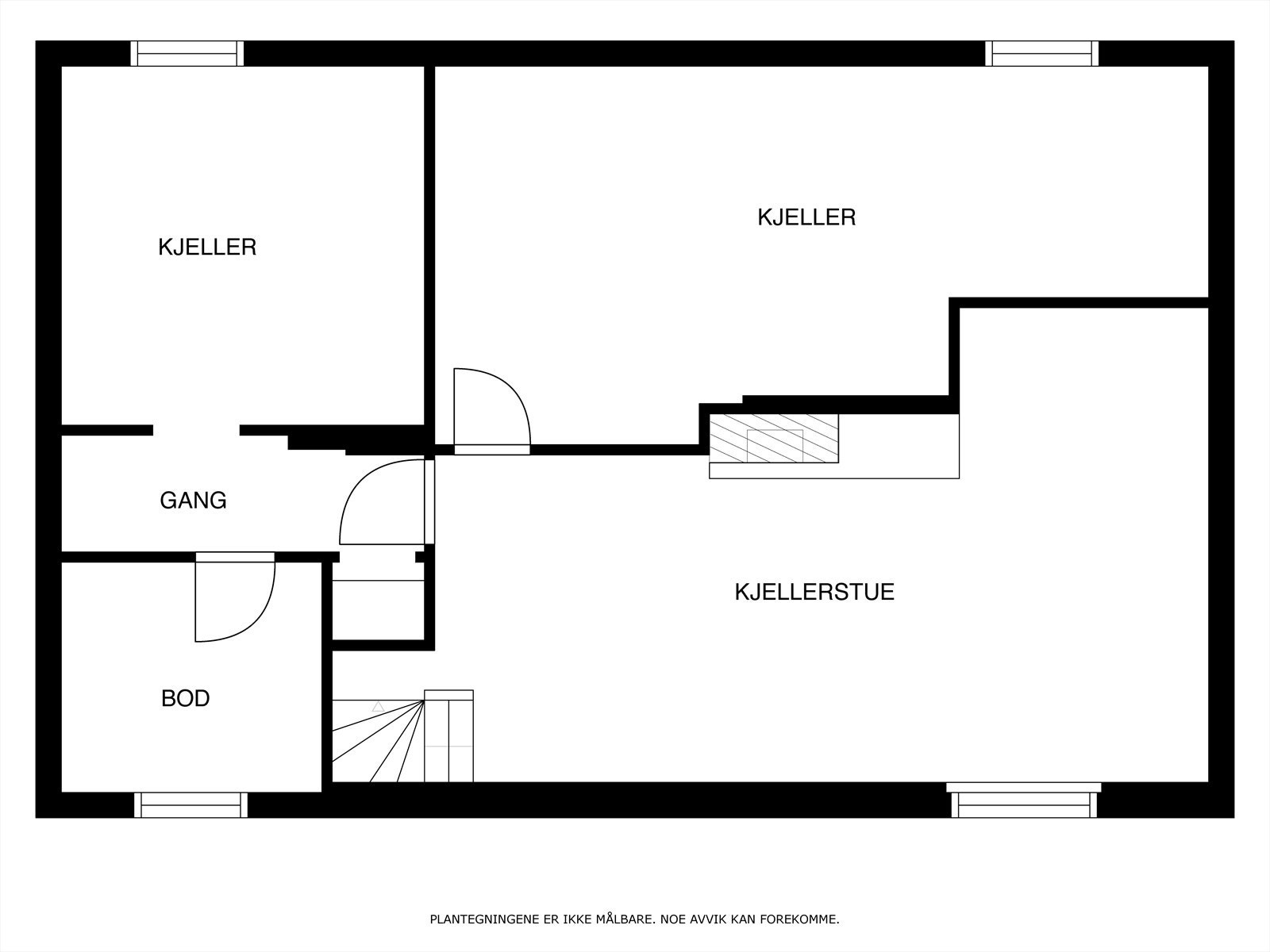 Plantegning kjeller. Galleribilde