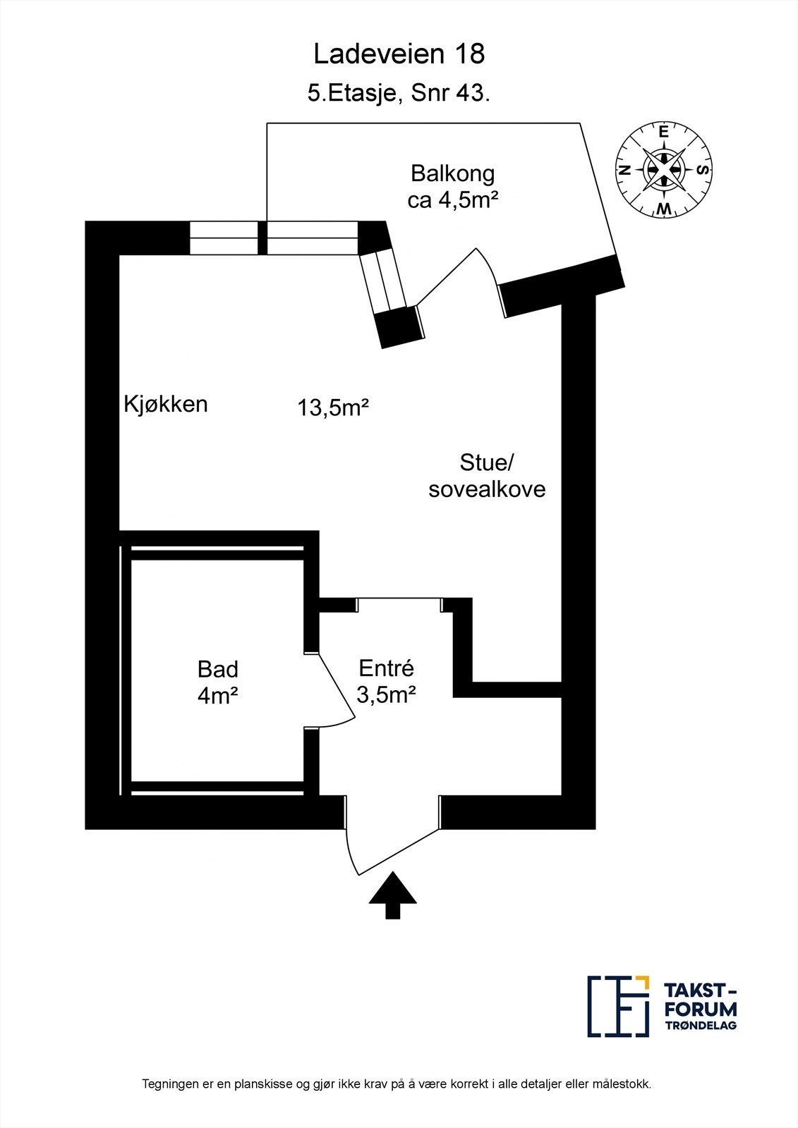 Planskisse 5. etasje Galleribilde