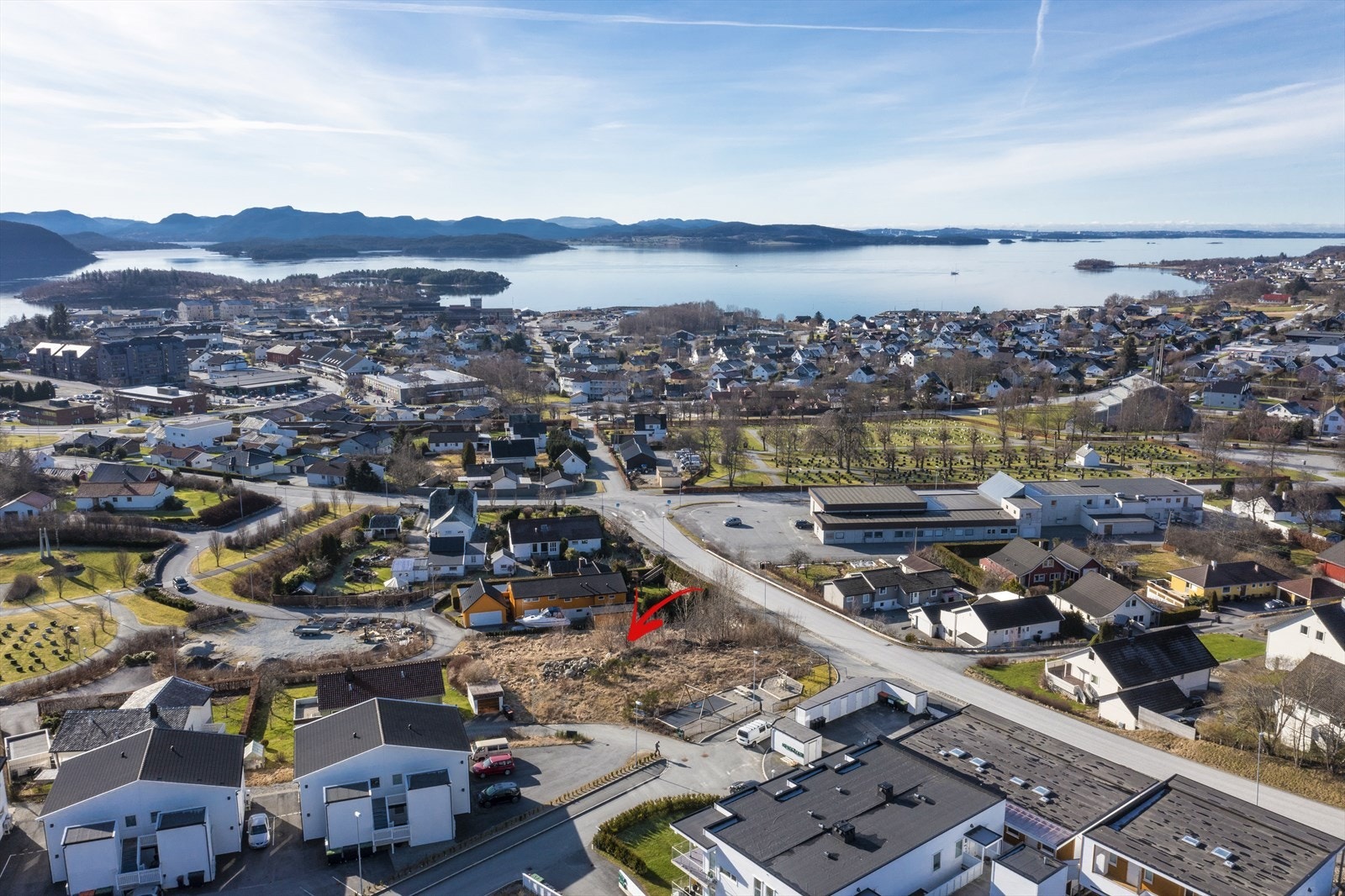 Flott utsikt fra tomten Galleribilde