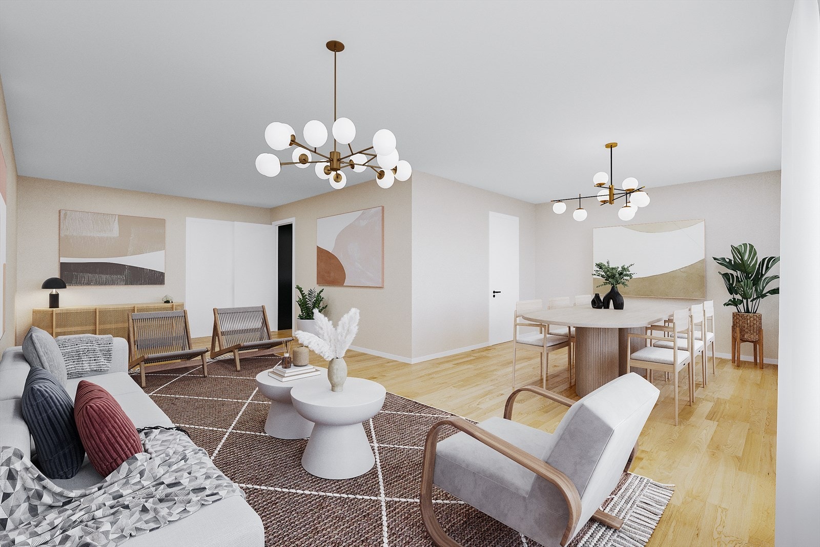 Illustrasjonsbilde av stue. Galleribilde