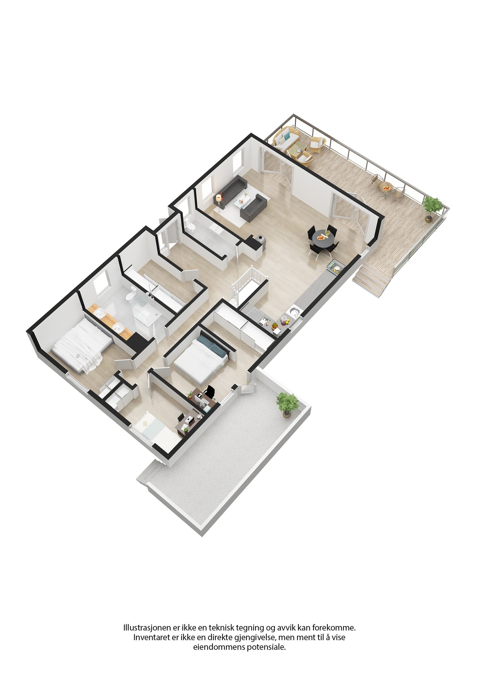 Plantegning 1. etasje Galleribilde