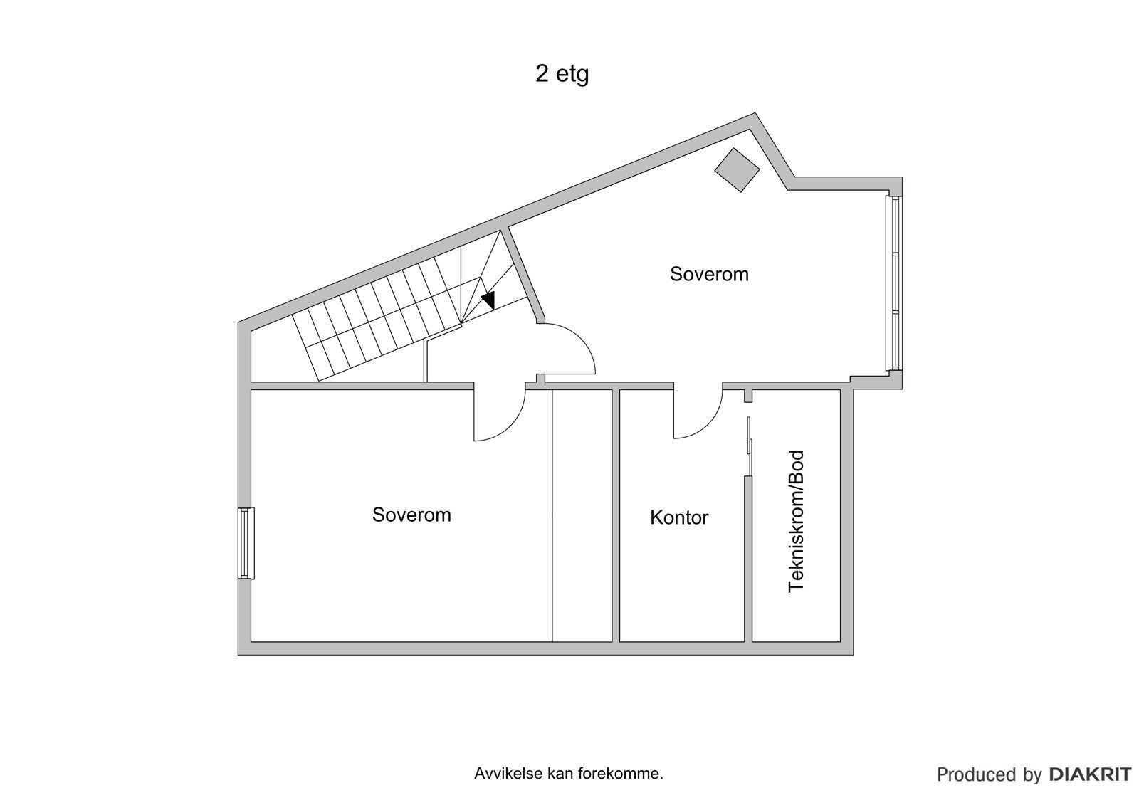 2D Plantegning 2. etg Galleribilde