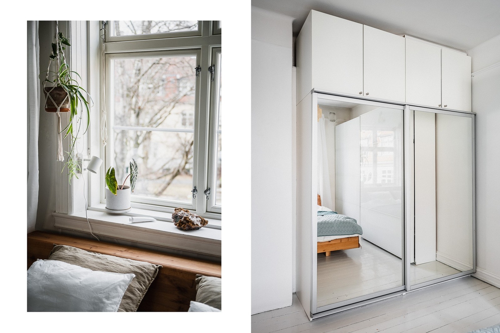 Rikelig med lagringsplass i to skyvedørsgarderober. Galleribilde