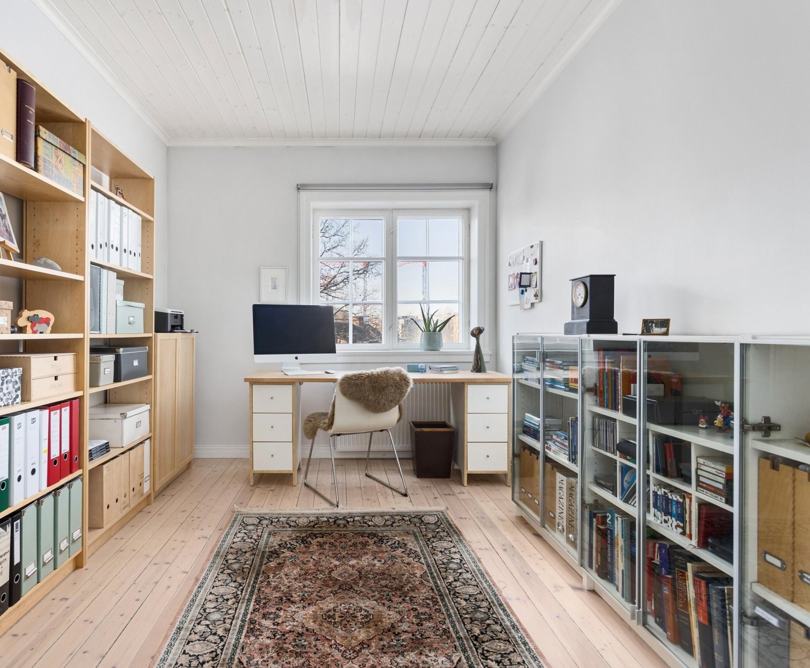 Det siste soverommet er i dag innredet og benyttet som kontor. Galleribilde