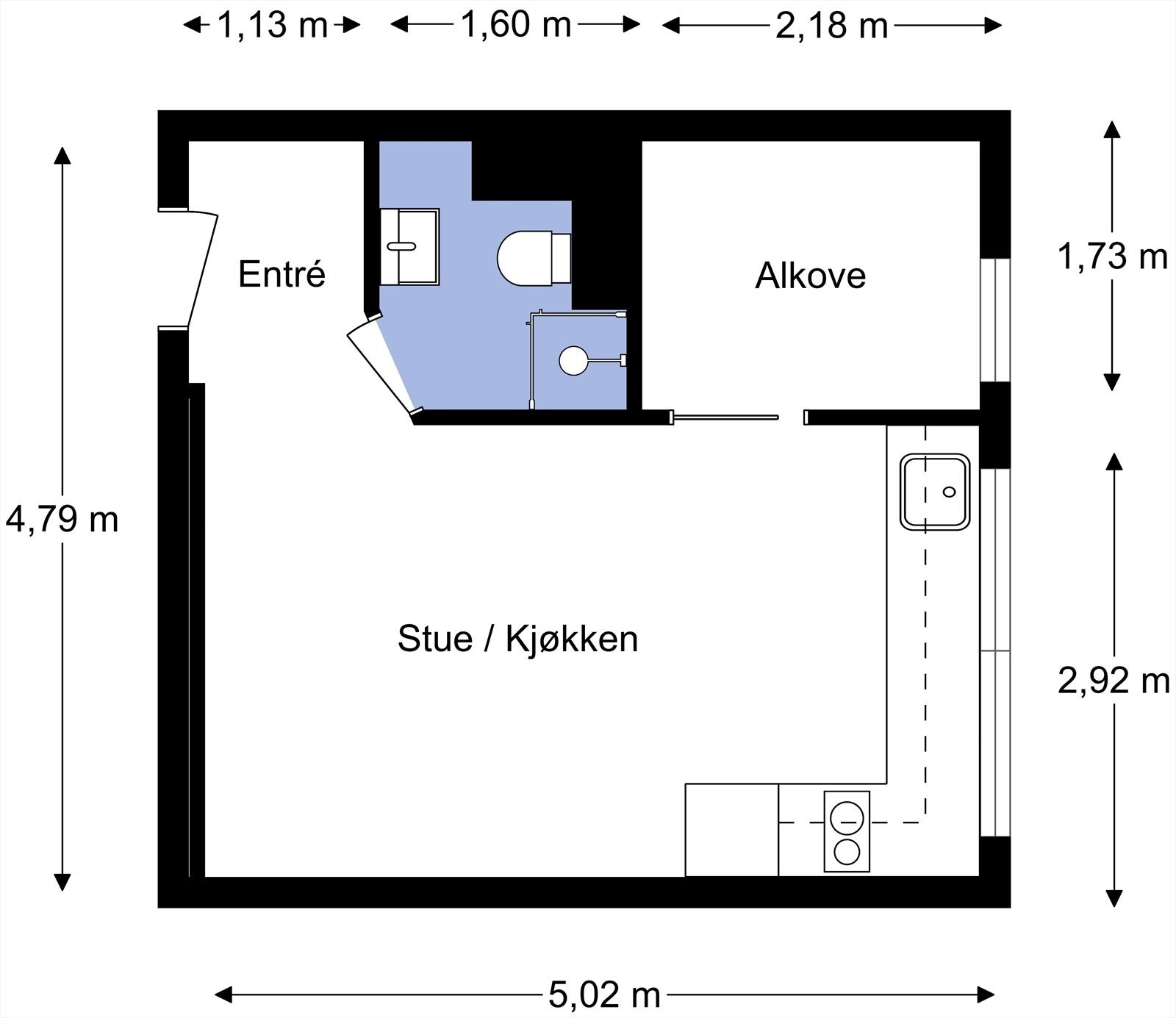 Vi starter med plantegningen. Galleribilde