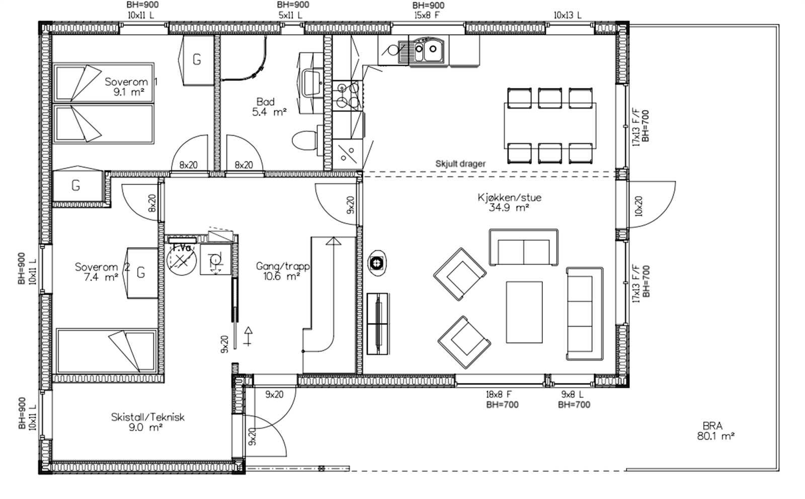 Plantegning Galleribilde