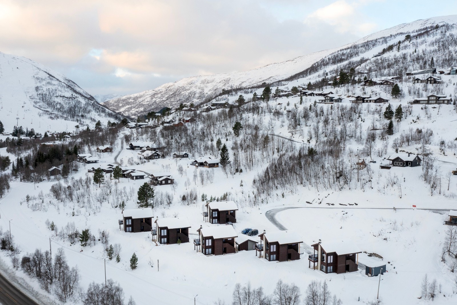 Langrennsløypene går like nedenfor leiligheten. Galleribilde