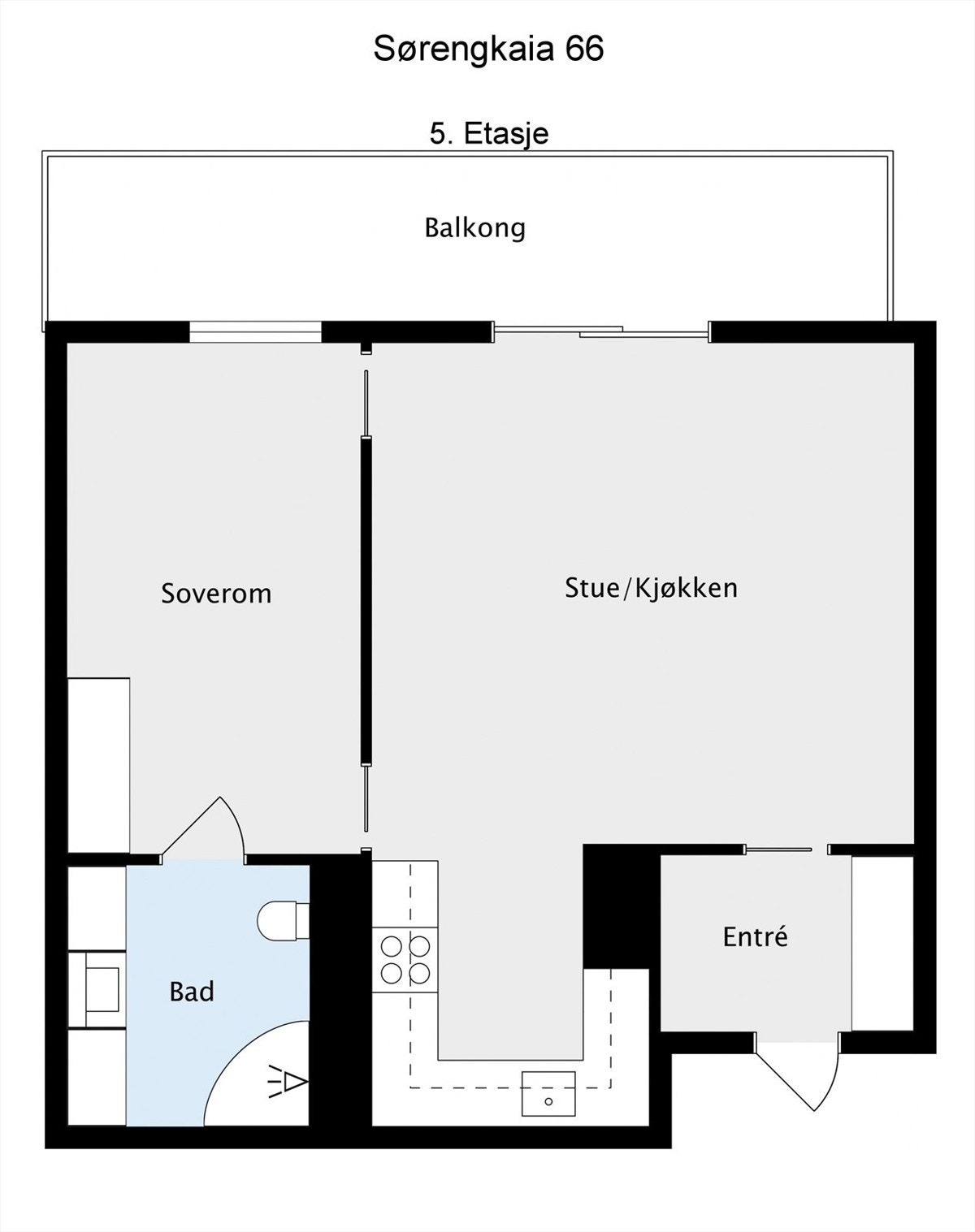 Plantegning Sørengkaia 66 Galleribilde