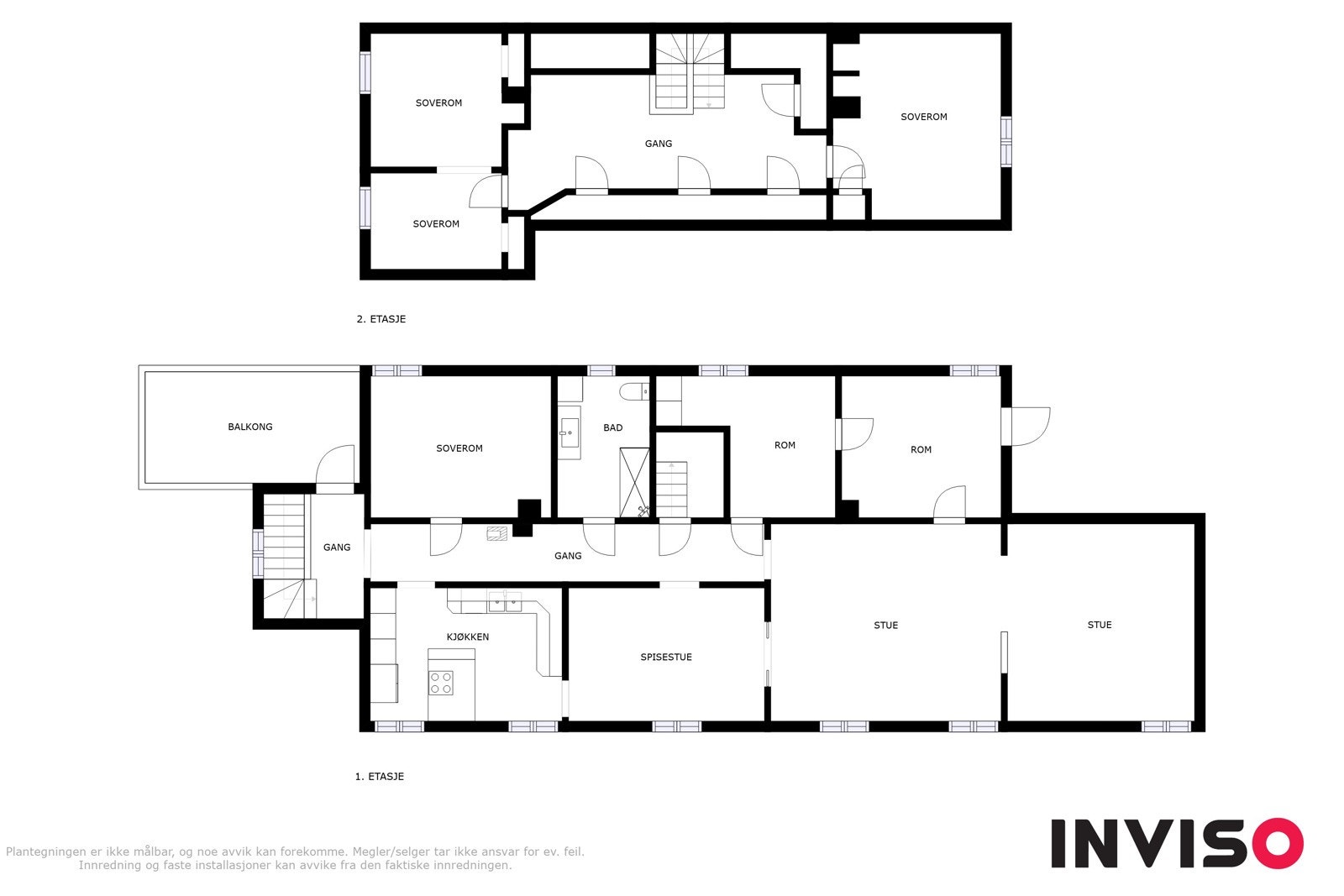 Plantegning 2. etasje og loft. Galleribilde