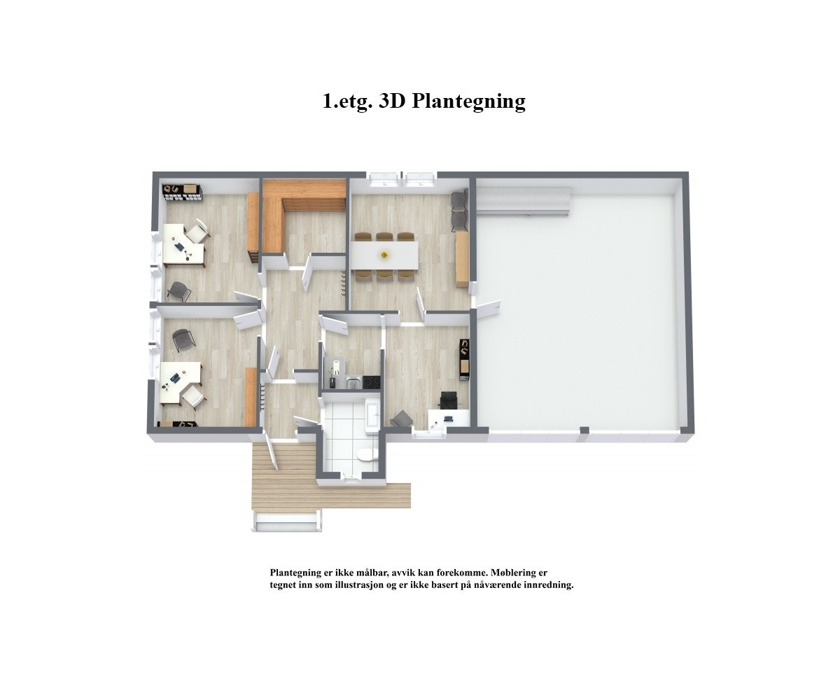 1. Etasje - 3D Floor Plan Galleribilde