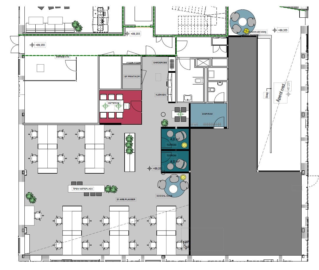 320 kvm BTA i 1.etg. Galleribilde