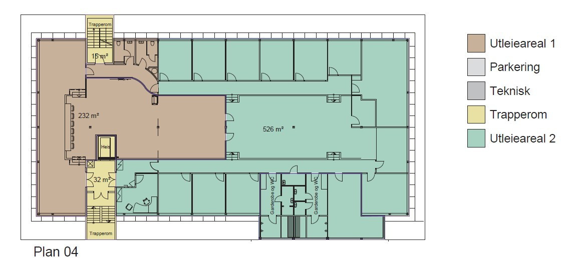 Plantegning 4. etasje