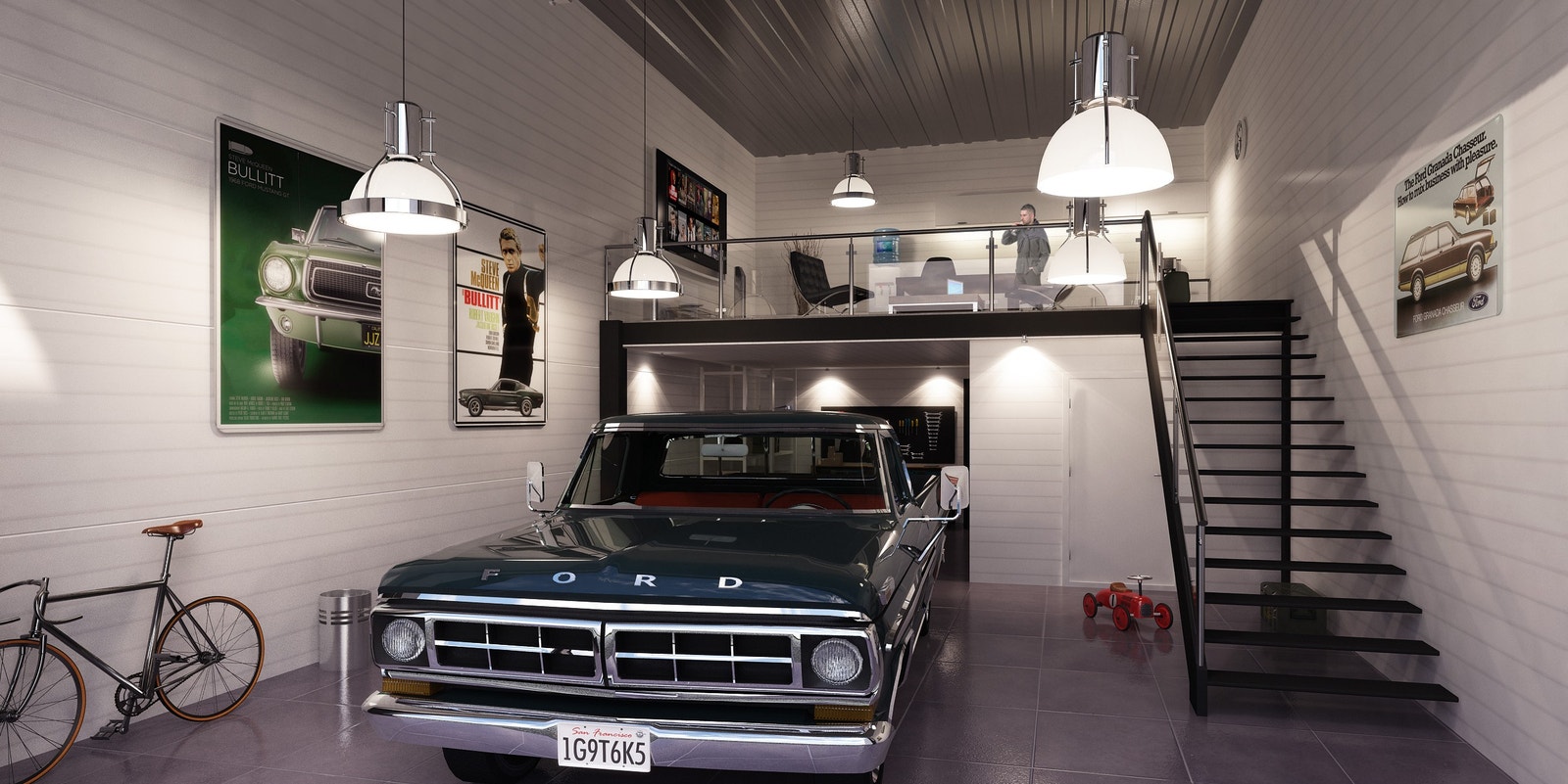 Bildene er kun ment som illustrasjoner for å vise mulige bruksområder. Det vil være mulig å montere hems/mesanin, bad/toalett og kjøkken i seksjonene. Galleribilde