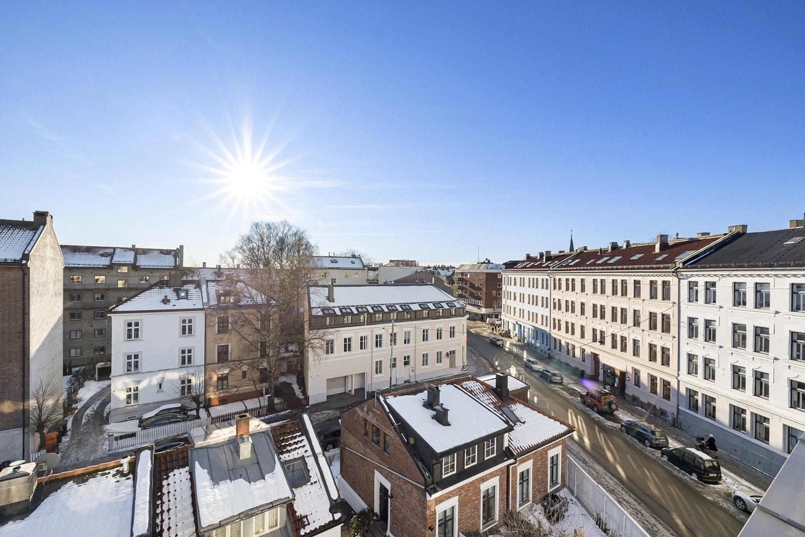Utsikt fra takterrasse. Galleribilde