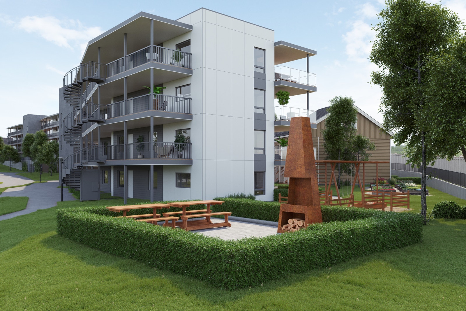 Egen grillplass for koselige kvelder. Galleribilde