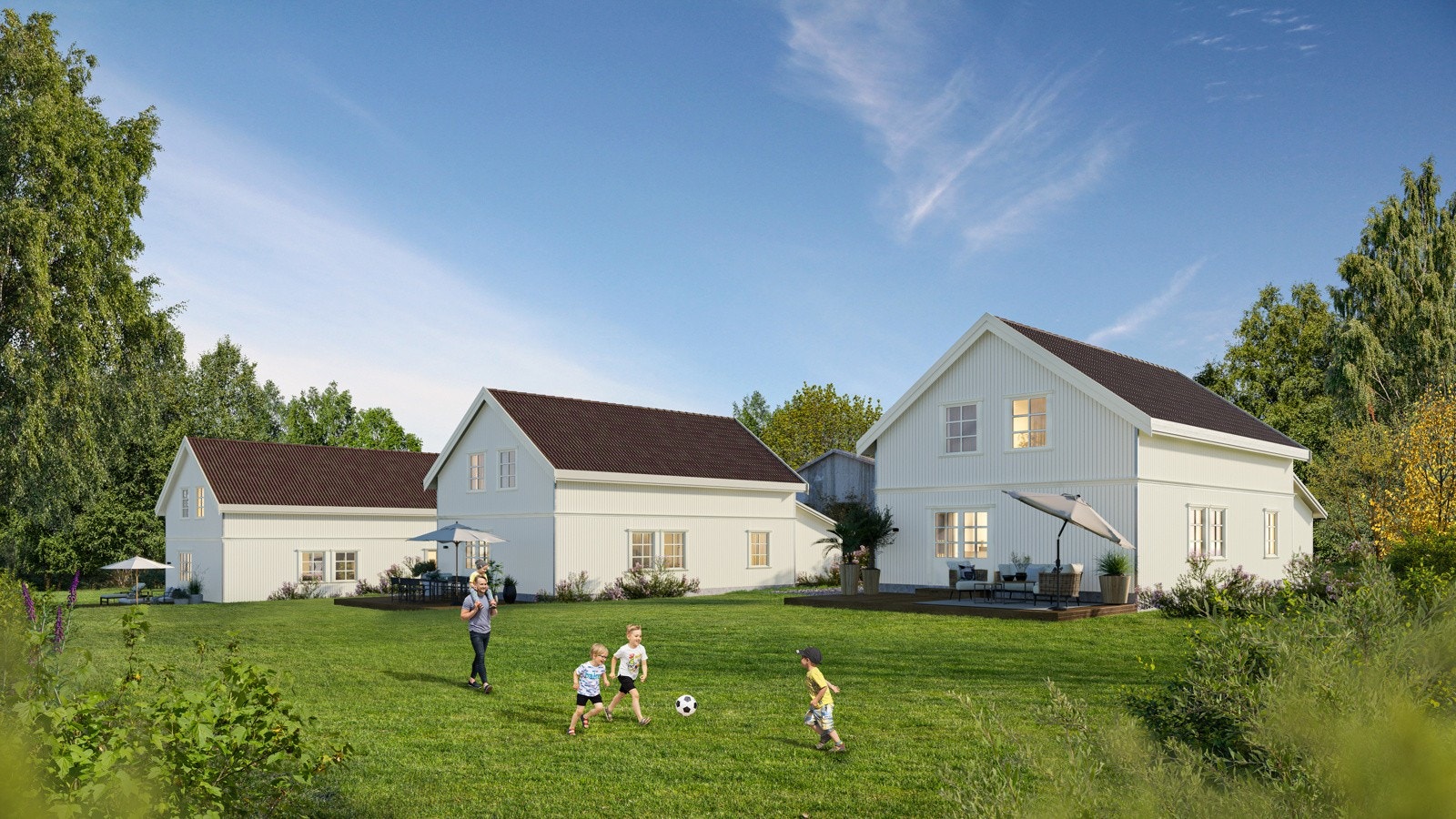 Hver boenhet vil få egen hage hvor barna kan leke fritt (illustasjonsfoto) Galleribilde