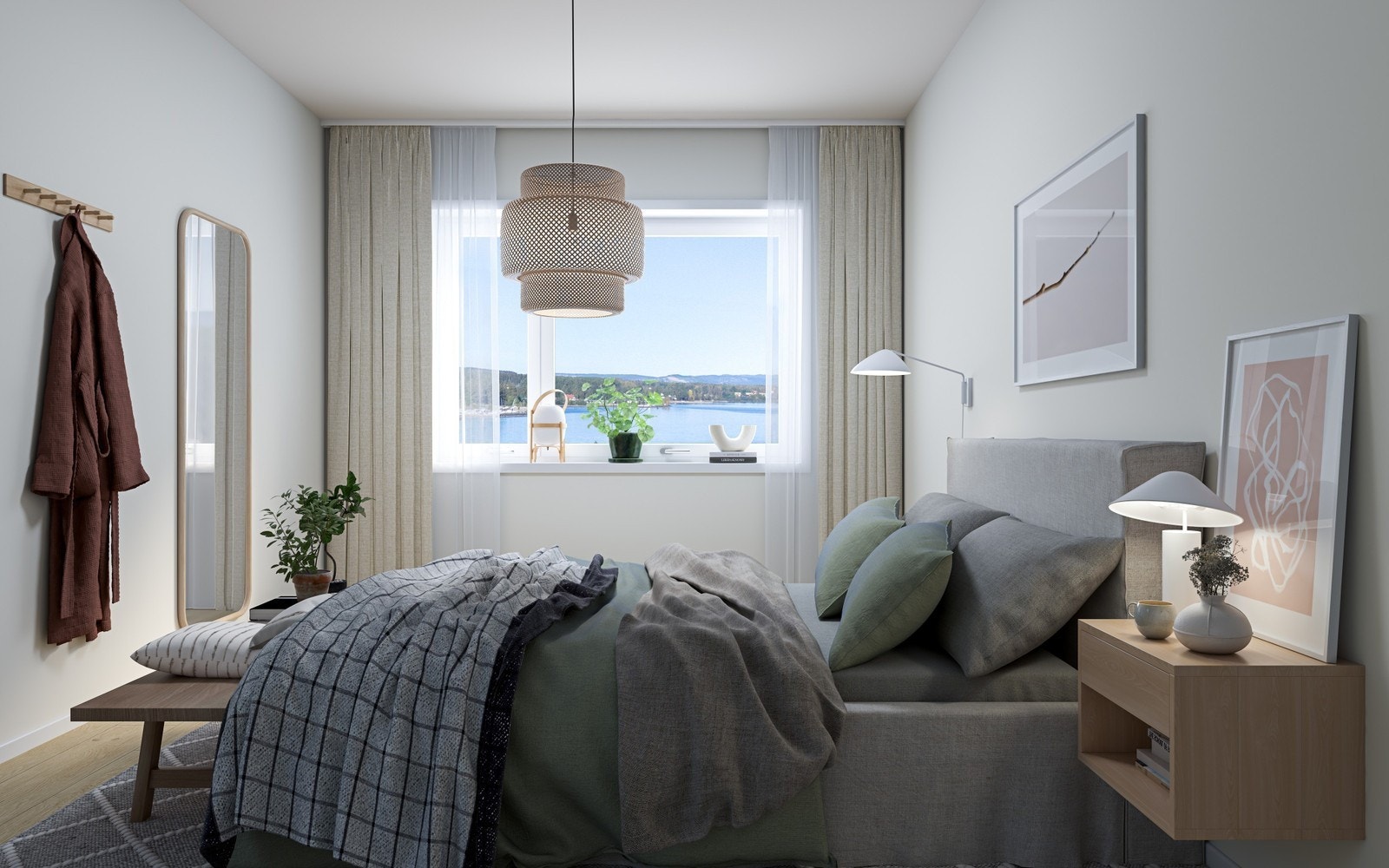 Illustrasjon fra soverom Galleribilde