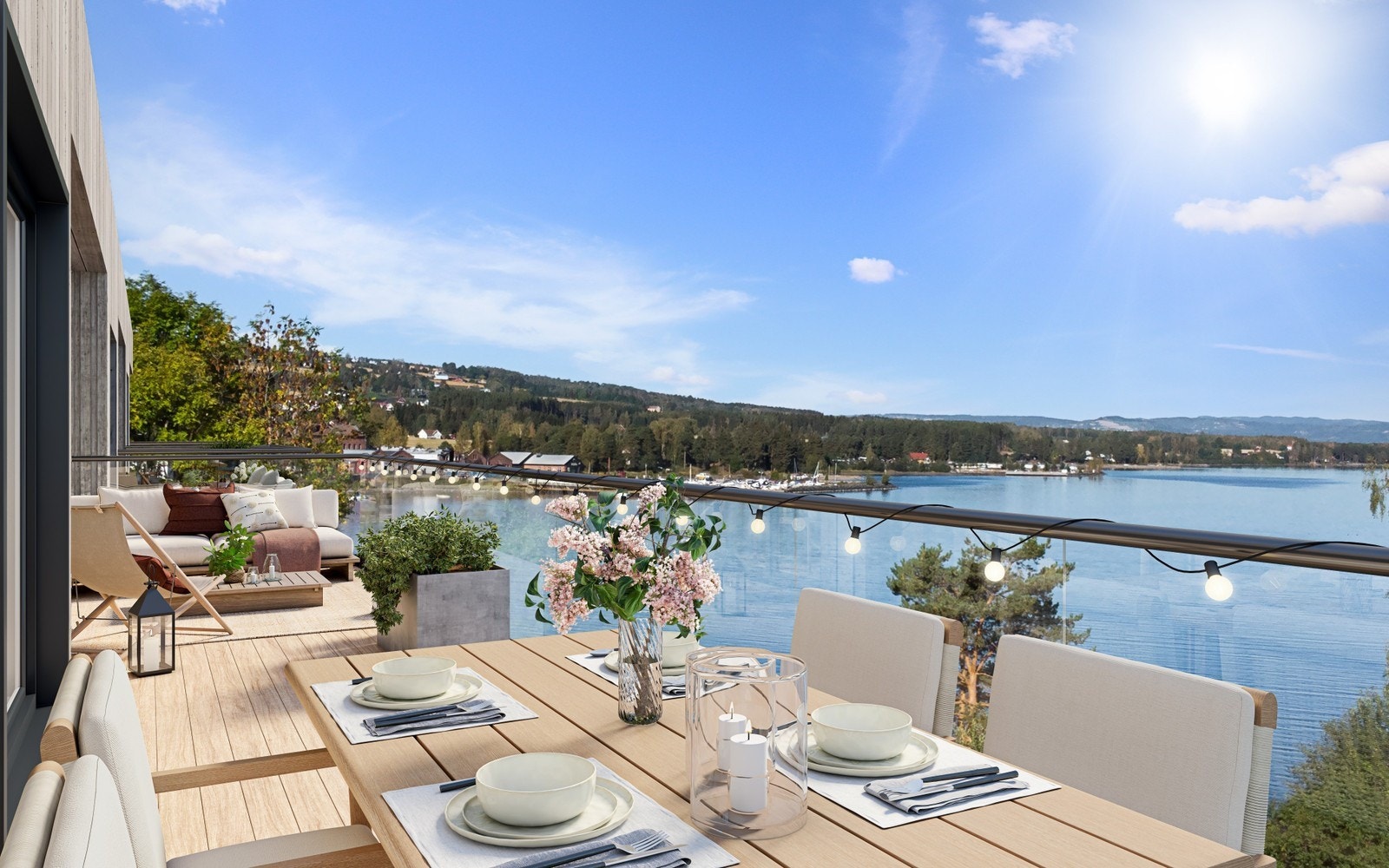 Tenk å kunne sitte og nyte denne utsikten Galleribilde