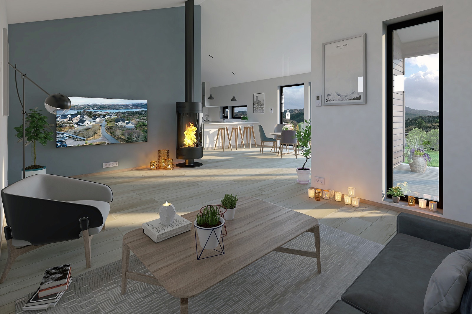 Viser interiør Galleribilde