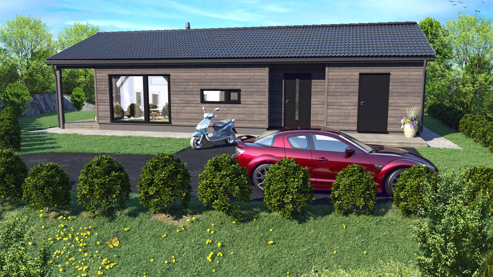 Viser fasade tomt 5 Galleribilde