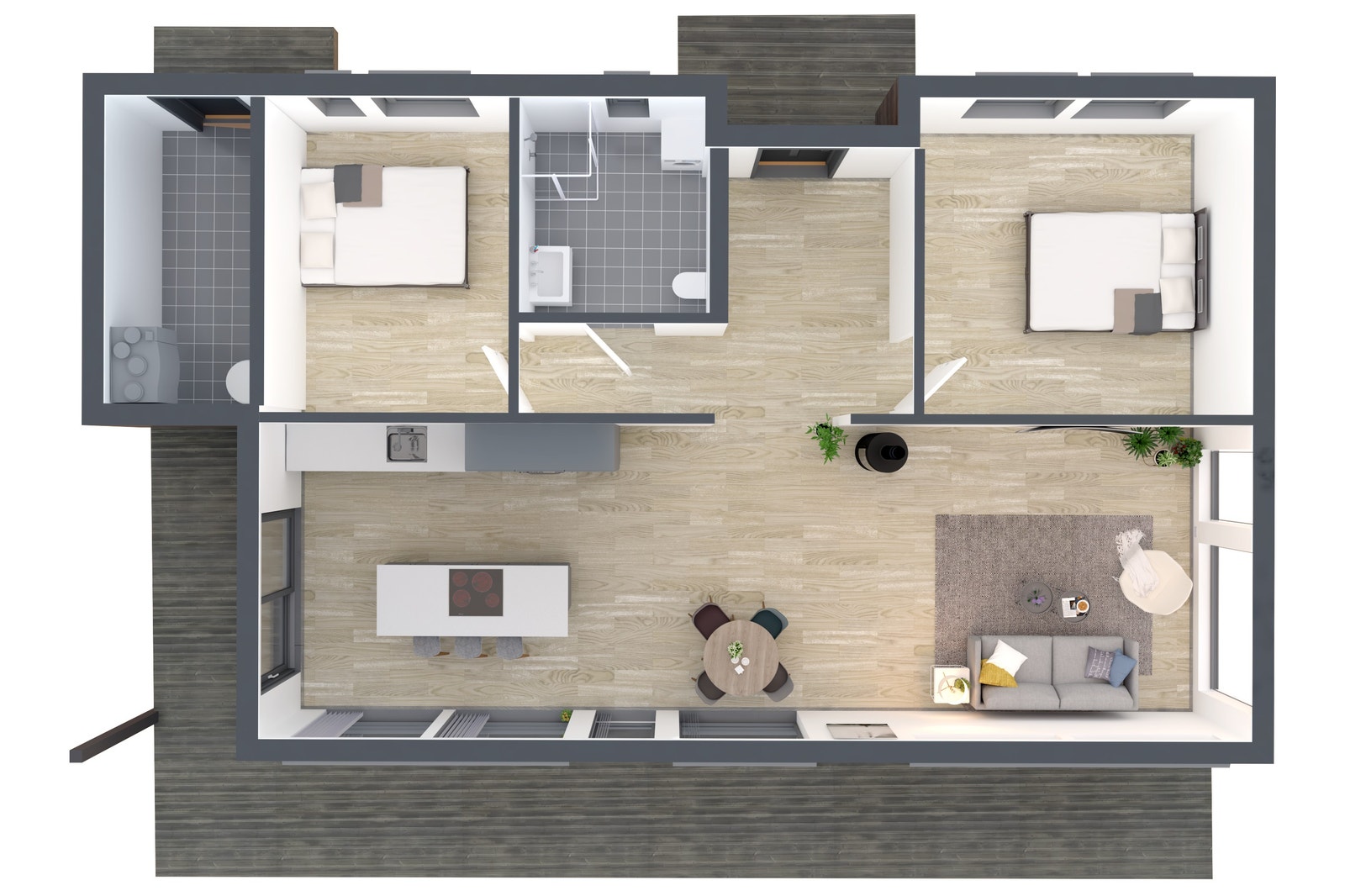 Viser planskisse Galleribilde