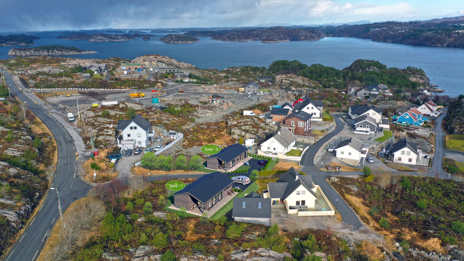 Viser nummerering av boligene Galleribilde