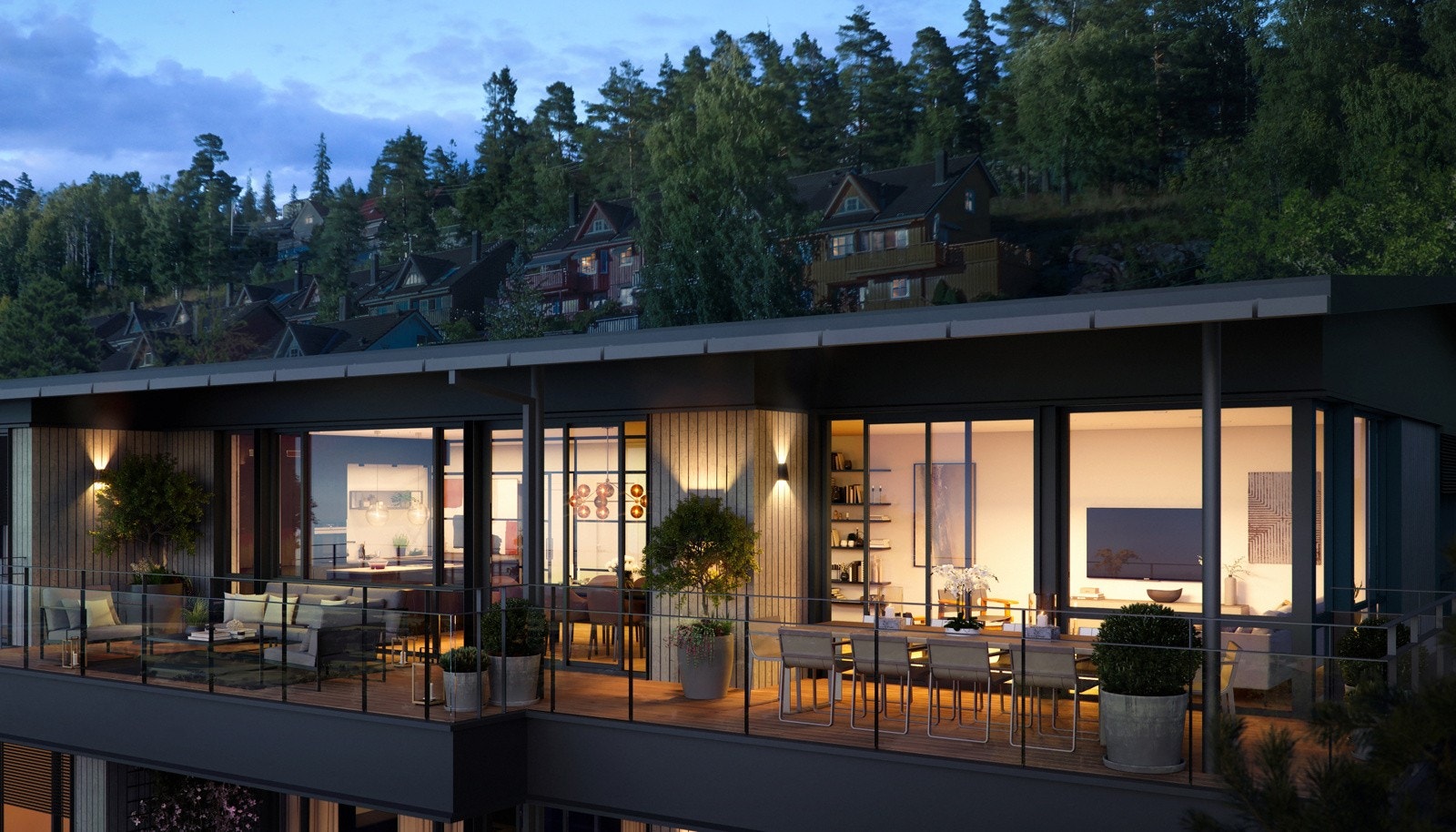 Jerpefaret 12 er tegnet av arkitektkontoret Make & partnere og inneholder fire leiligheter der hver minste detalj er utformet for å skape et luksuriøst og komfortabelt hjem Galleribilde