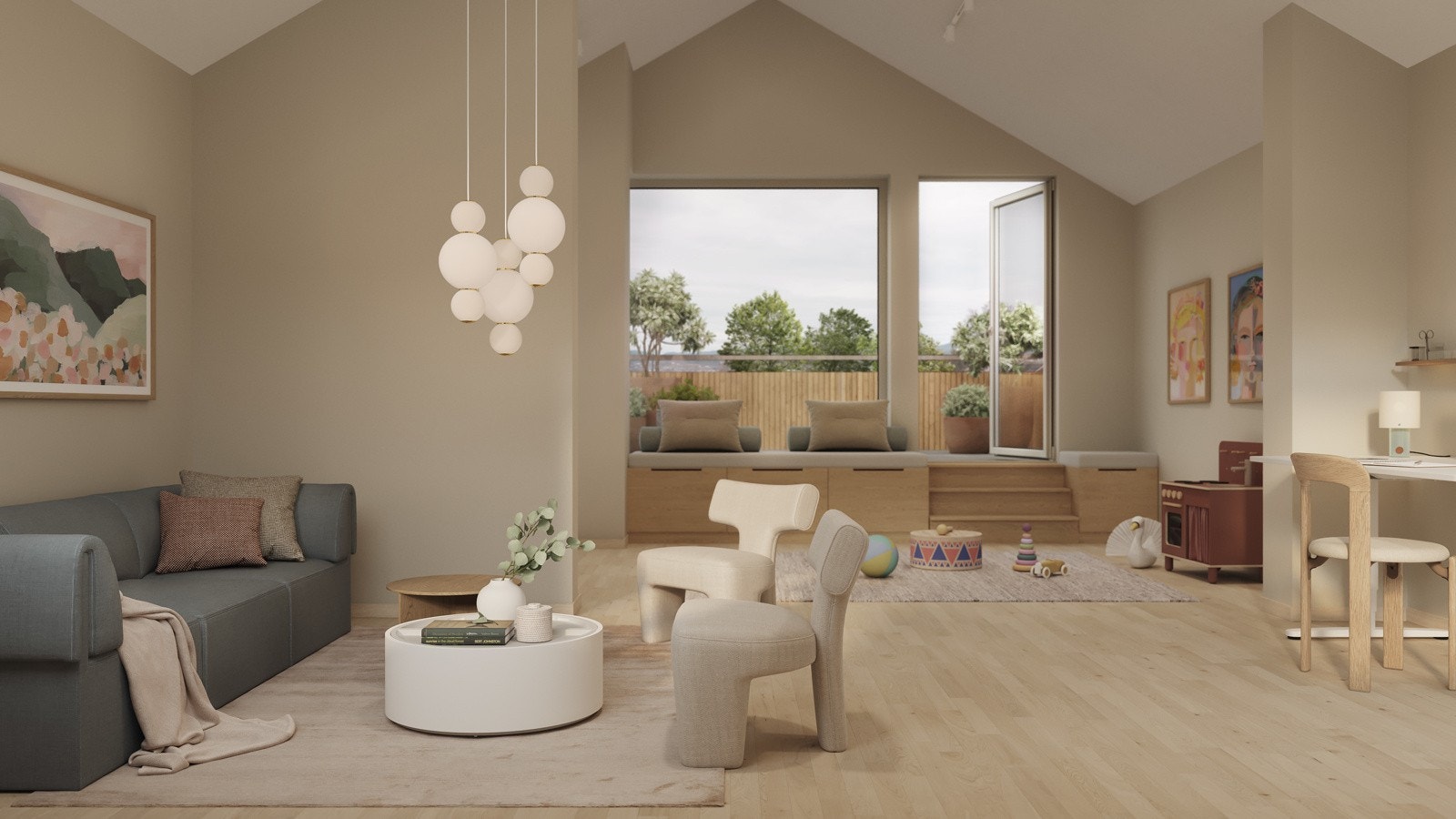 Åpen himling på noen av boligene Galleribilde