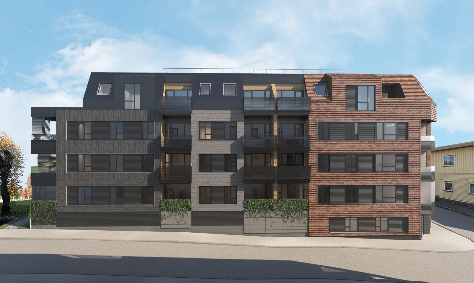 Prosjektet ligger rett ved den historiske og nydelige kirkegårdsparken i Engene. Galleribilde