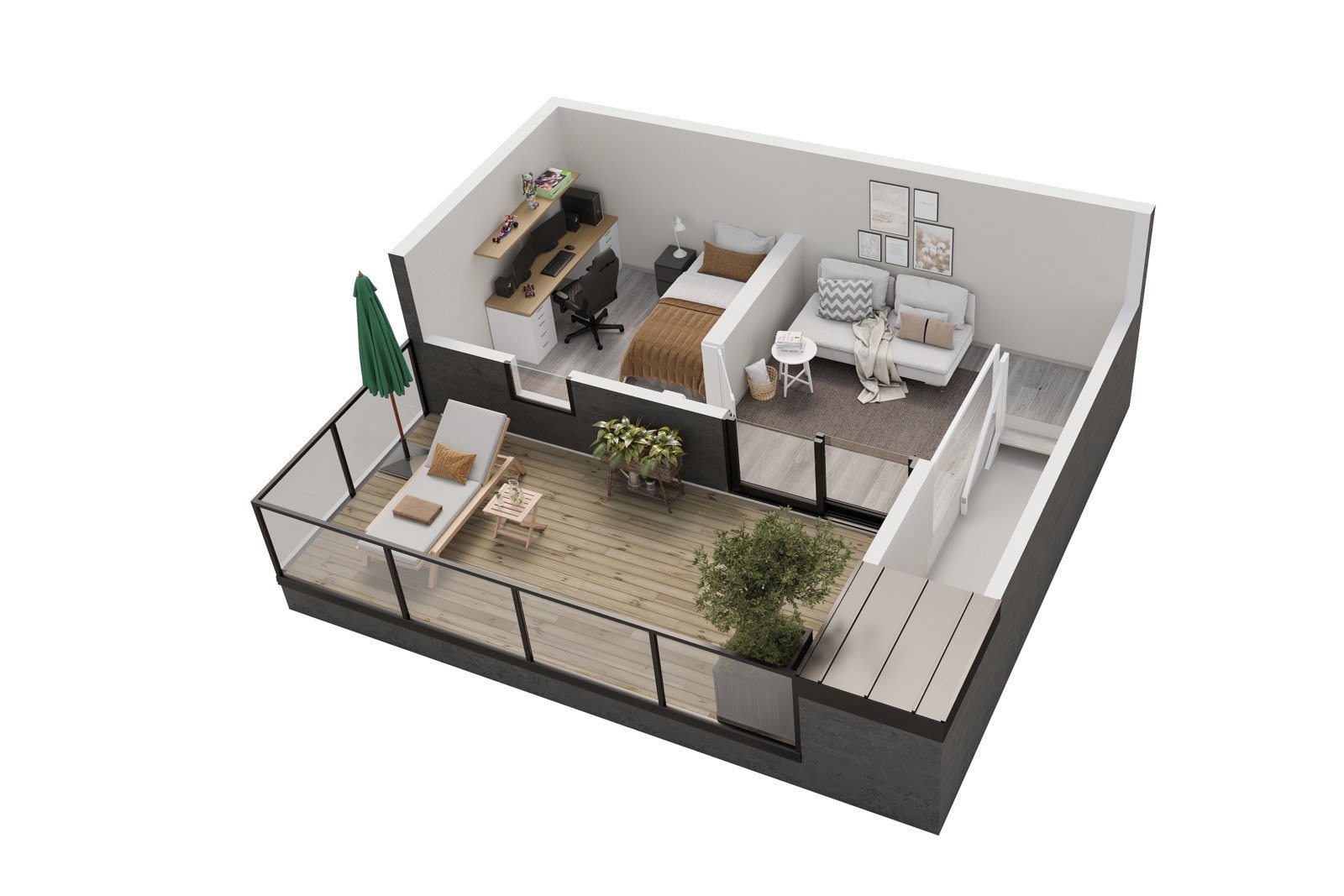 3D 2.etasje GOBB Huset - variant Galleribilde