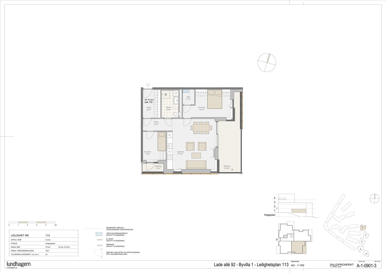 Planskisse L113 Galleribilde
