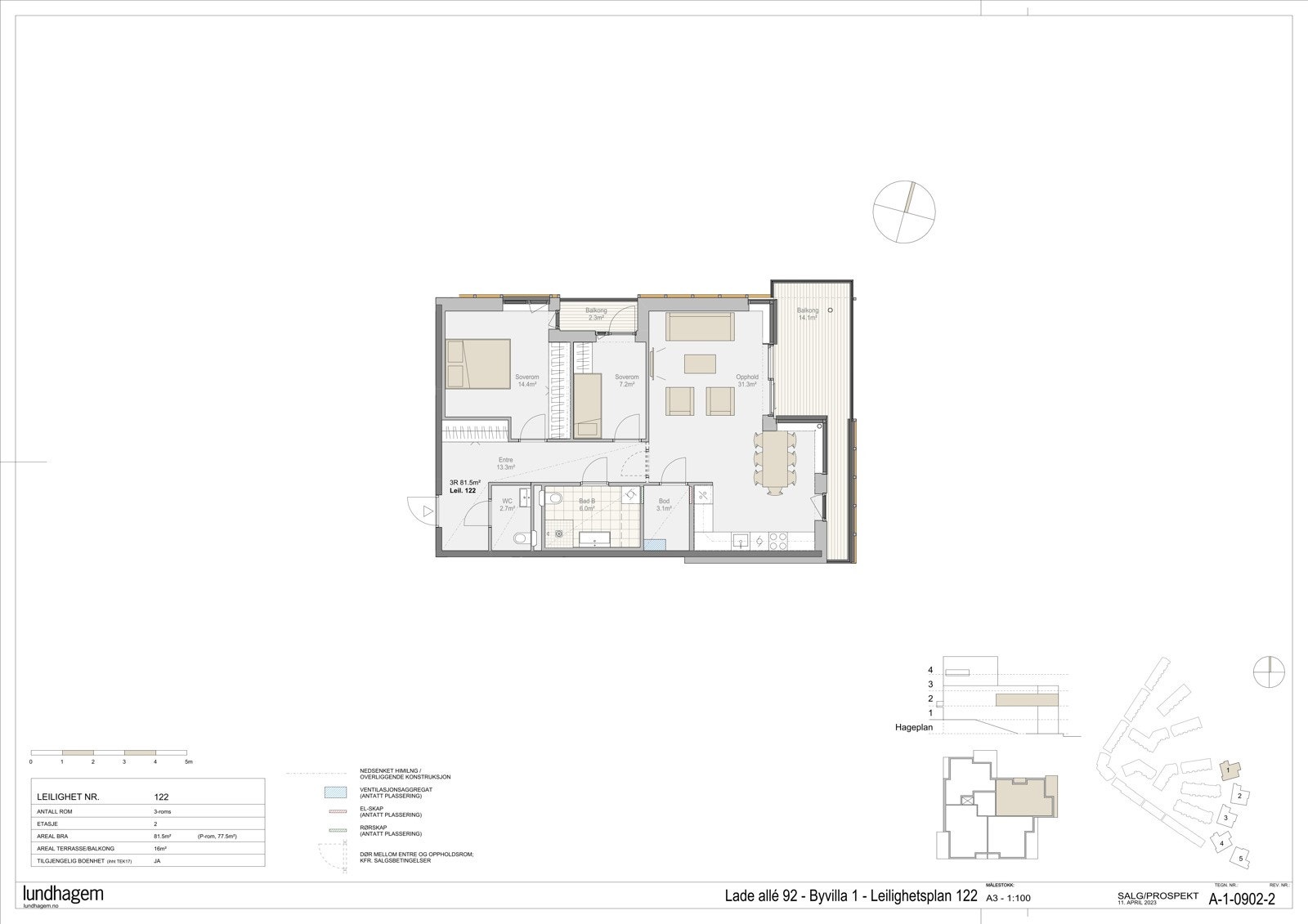 Planskisse L122 Galleribilde