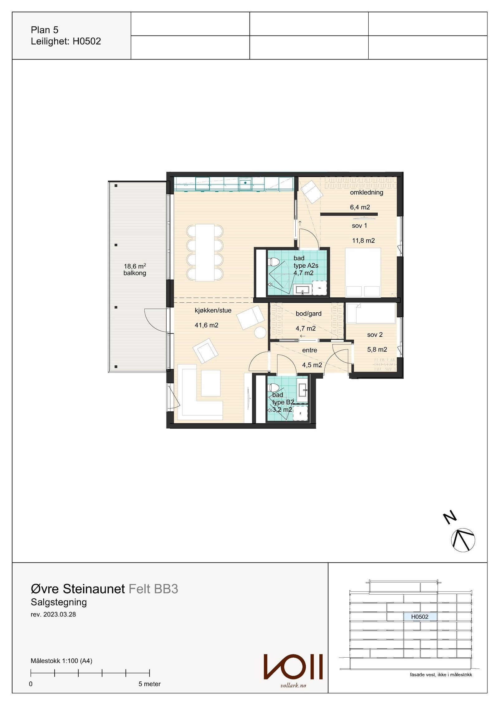 Salgstegning H0502 Galleribilde