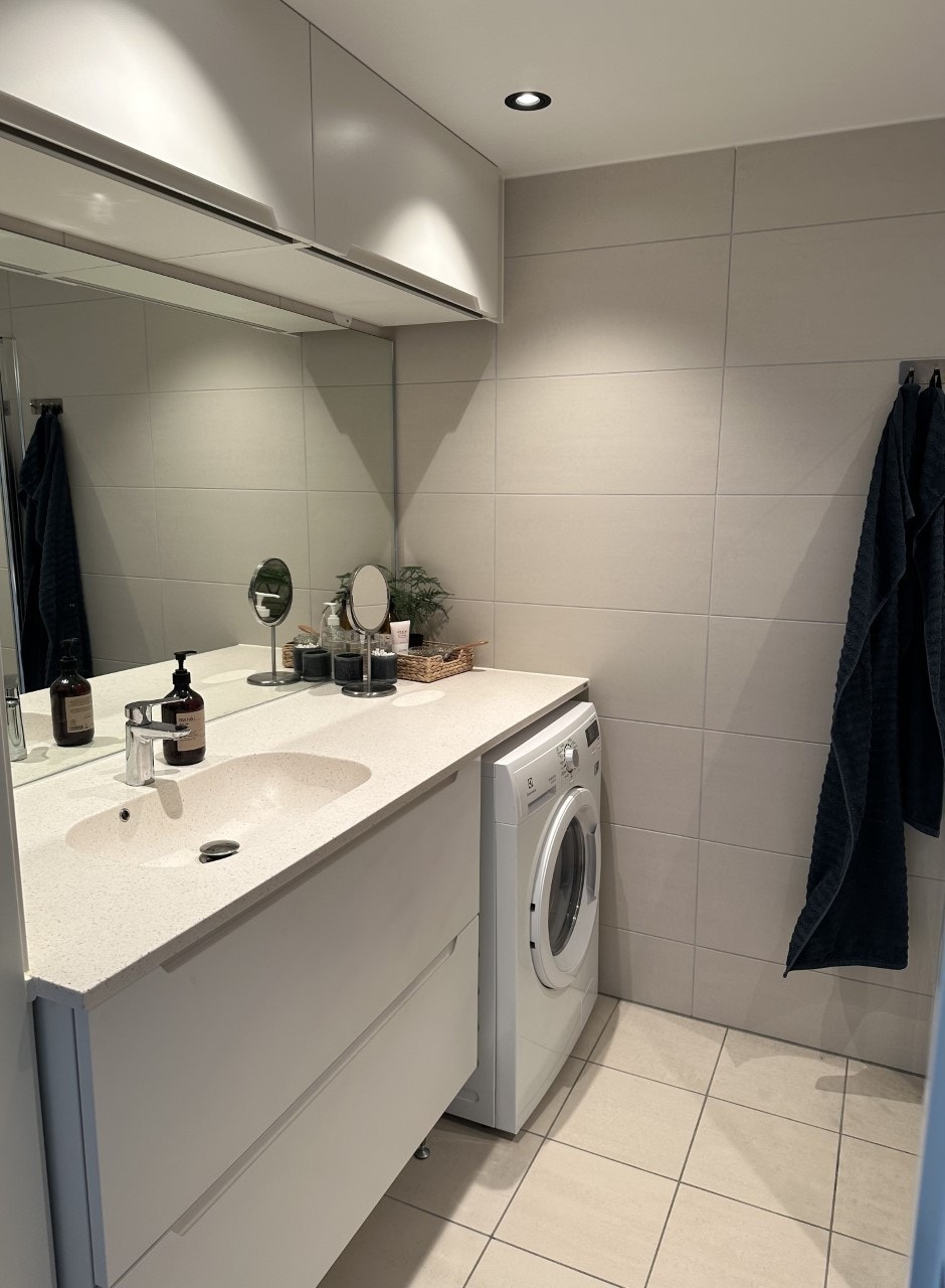 Ny vaskemaskin ble installert Sommer 2025. Galleribilde