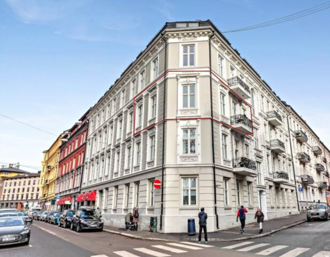 Hjørneleilighet i 3 etg med balkong i stille gate rett ved Bogstadveien Galleribilde