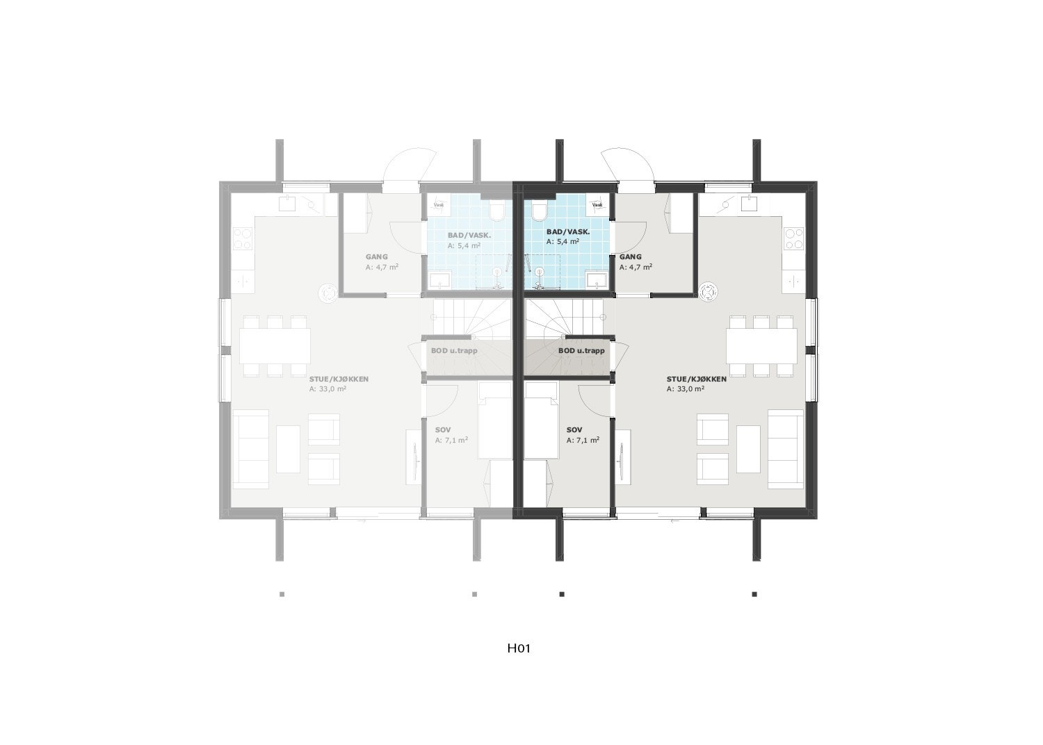 Planløsning 1. etasje Galleribilde