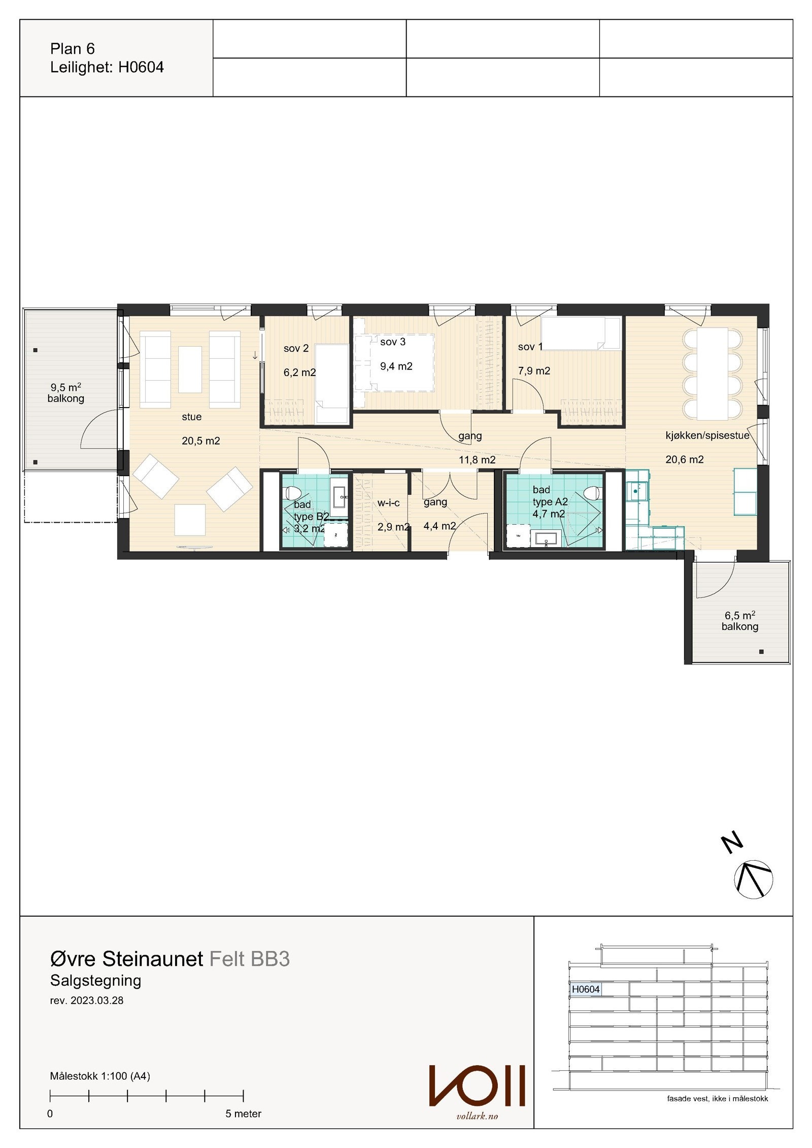 Salgstegning H0604 Galleribilde