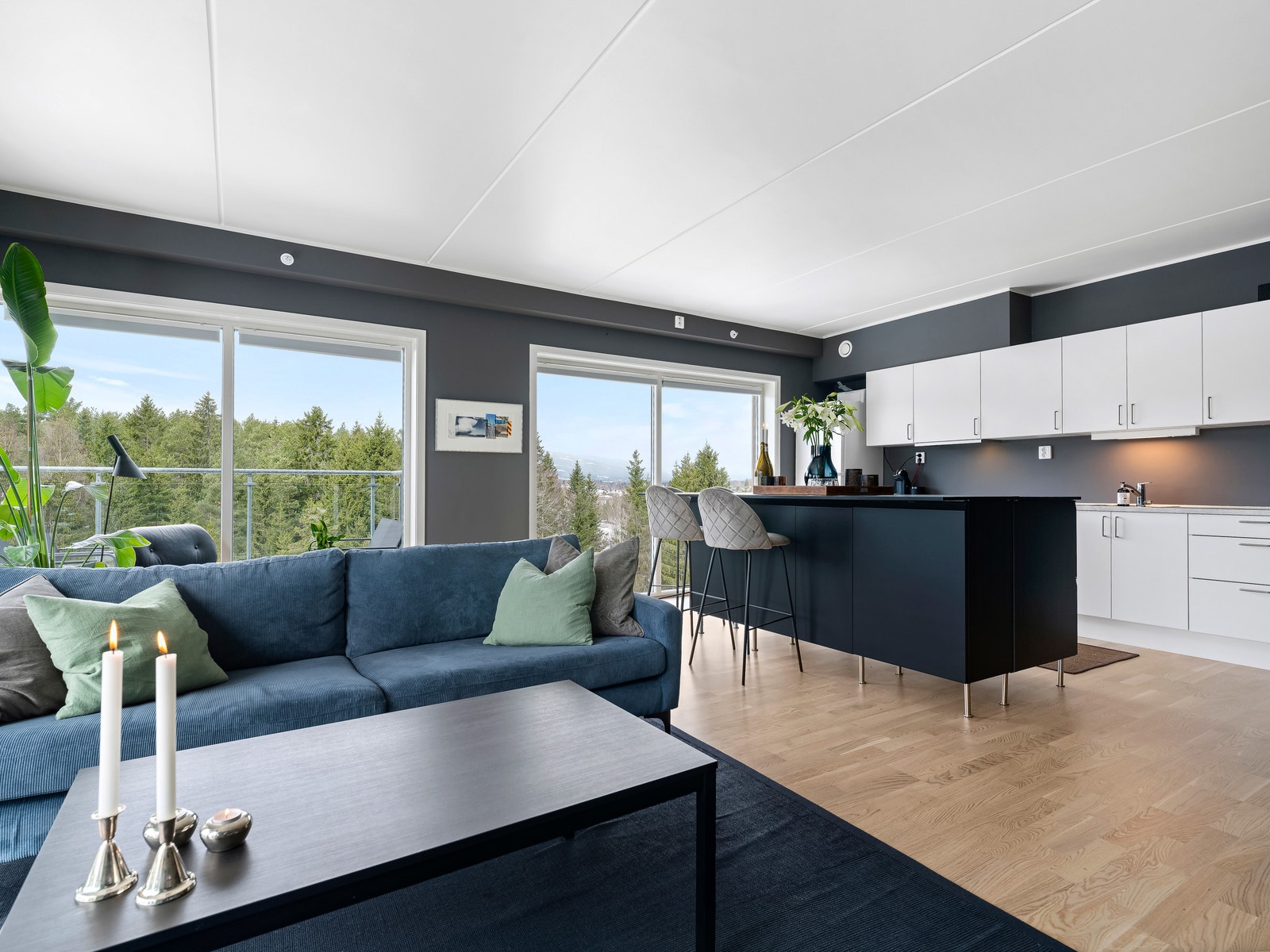 Stor stue med flott utsikt. Galleribilde