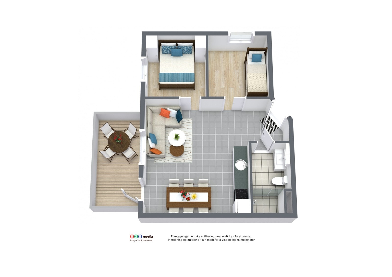 3D Plantegning Galleribilde