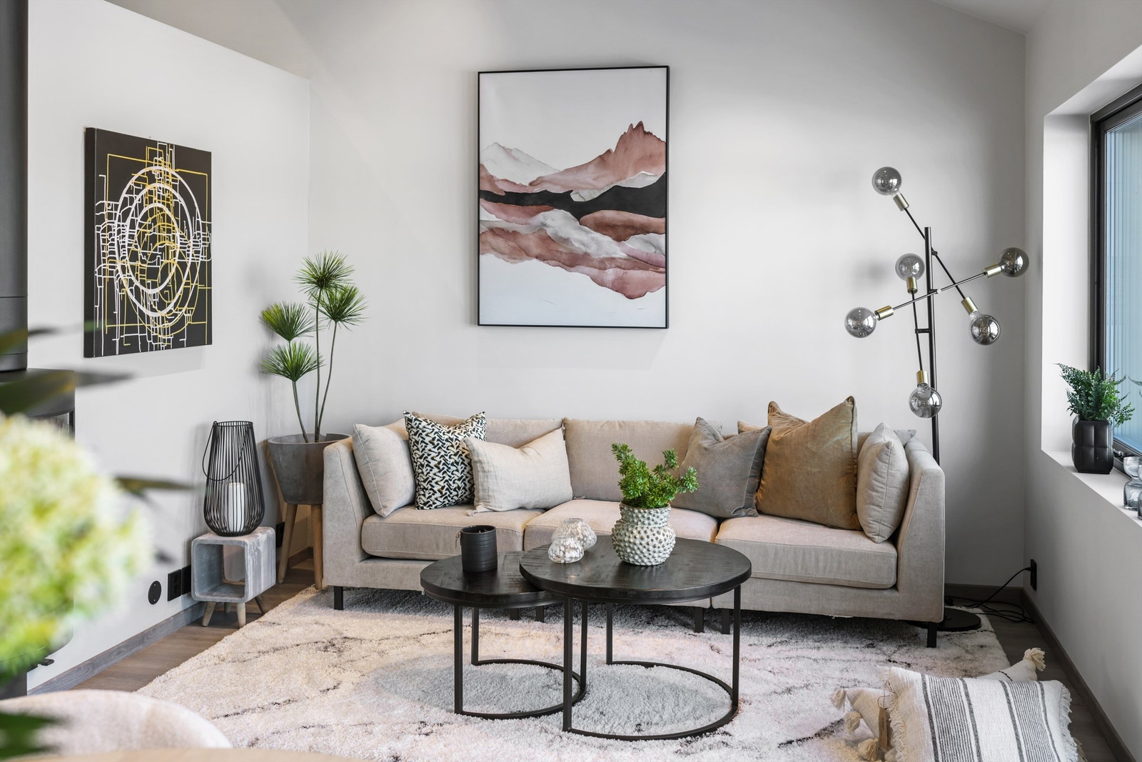 God plass for sofa-løsning, spisegruppe og øvrig møblement Galleribilde