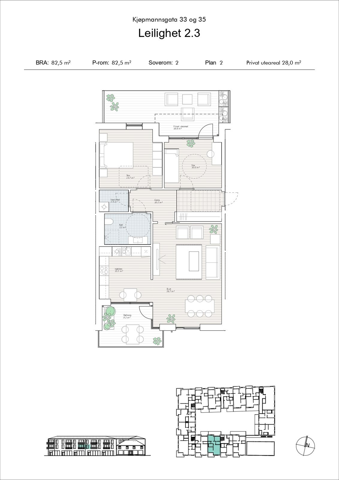 Plantegning av leilighet. Galleribilde