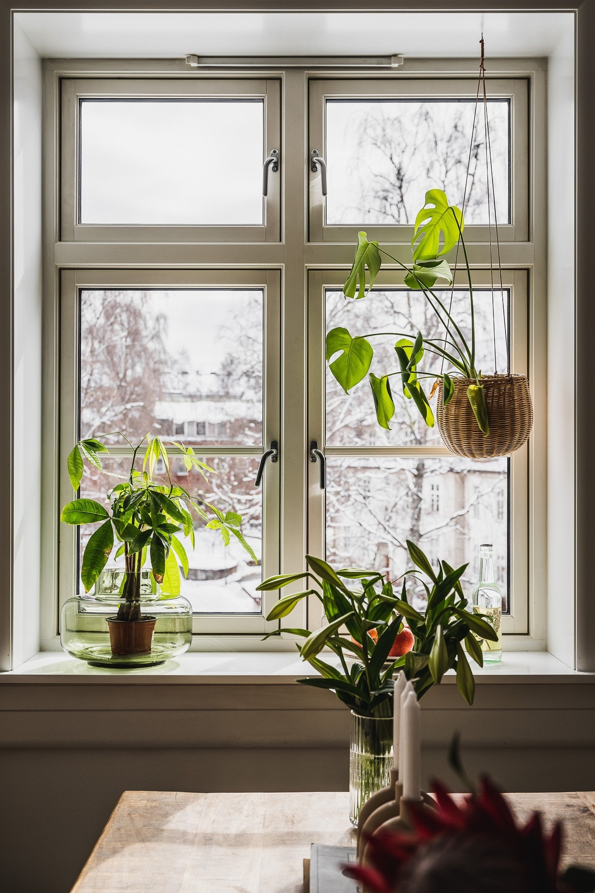 Idyllisk utsyn mot den frodige bakgården. Galleribilde