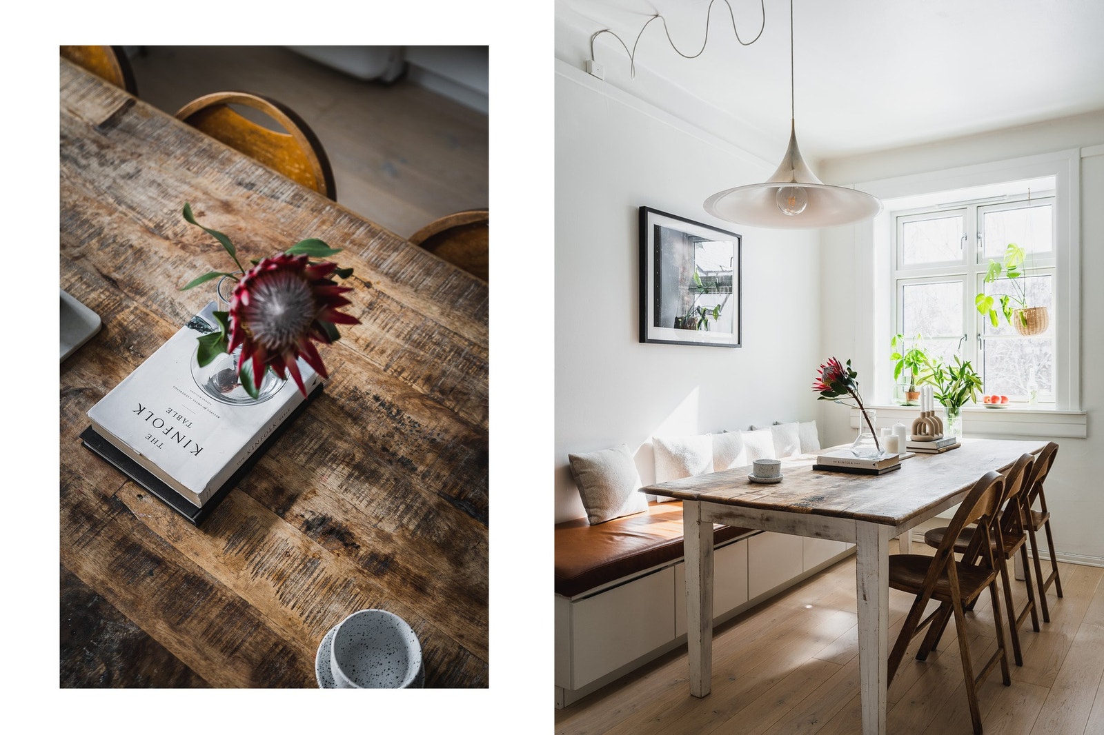 Kjøkken med spisestue, vendt inn mot bakgården. God plass for middagsselskaper. Galleribilde