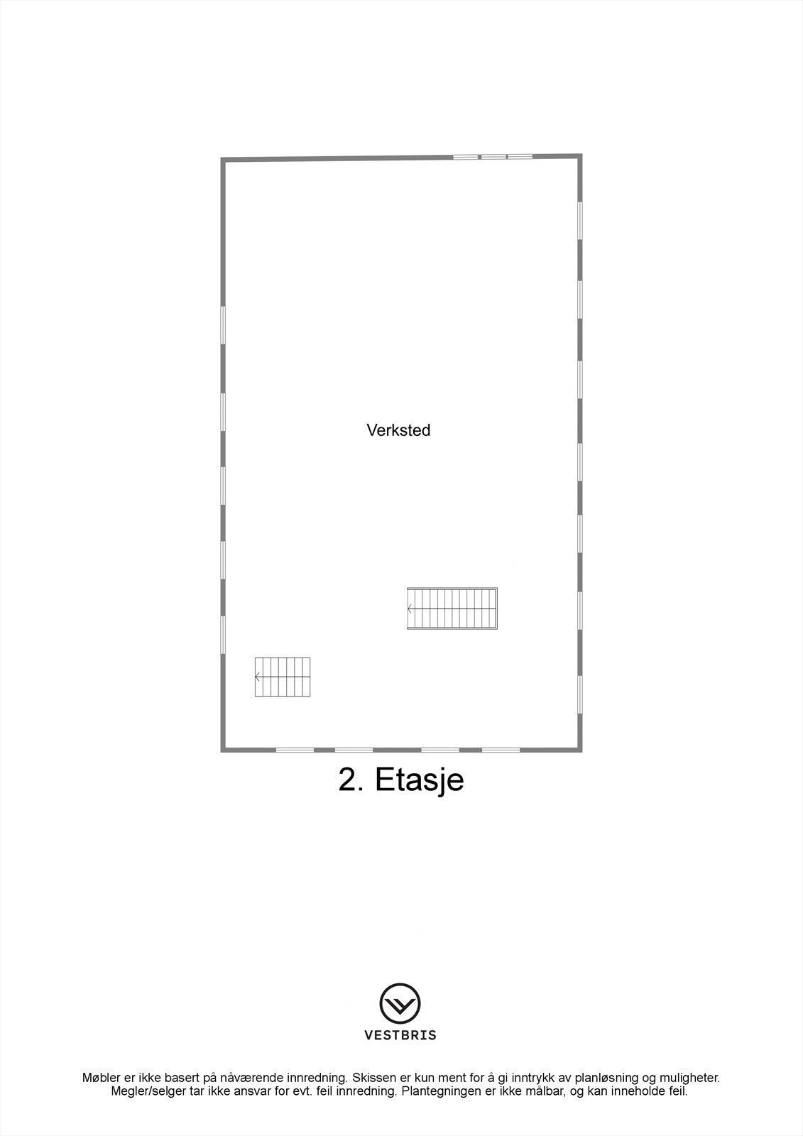 Planskisse - 2. Etasje - 2D Galleribilde