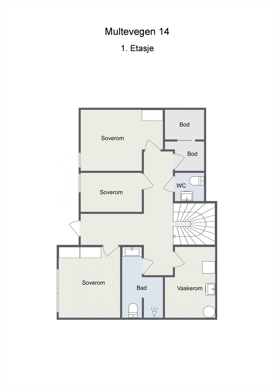 Plantegning underetasje Galleribilde