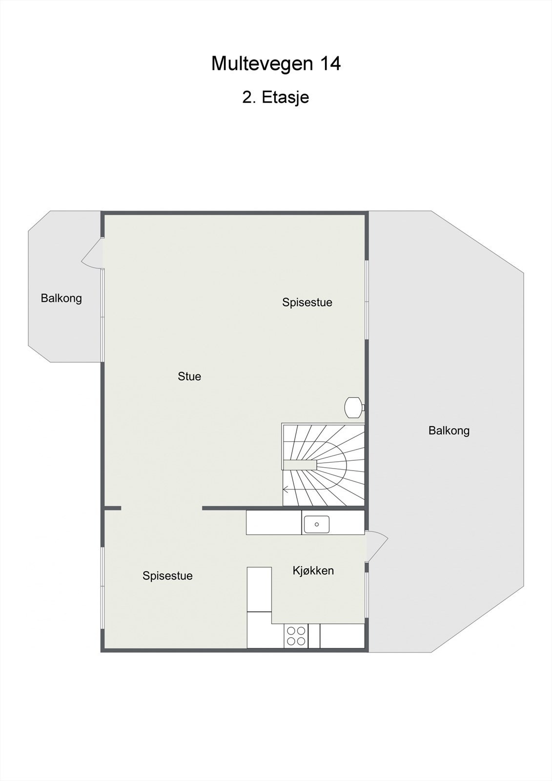 Plantegning 1. etasje Galleribilde