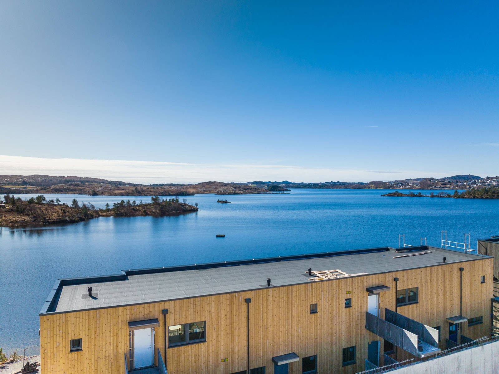 Utsikt over Aksdalsvatnet - foto fra byggeplass Skogkanten Galleribilde