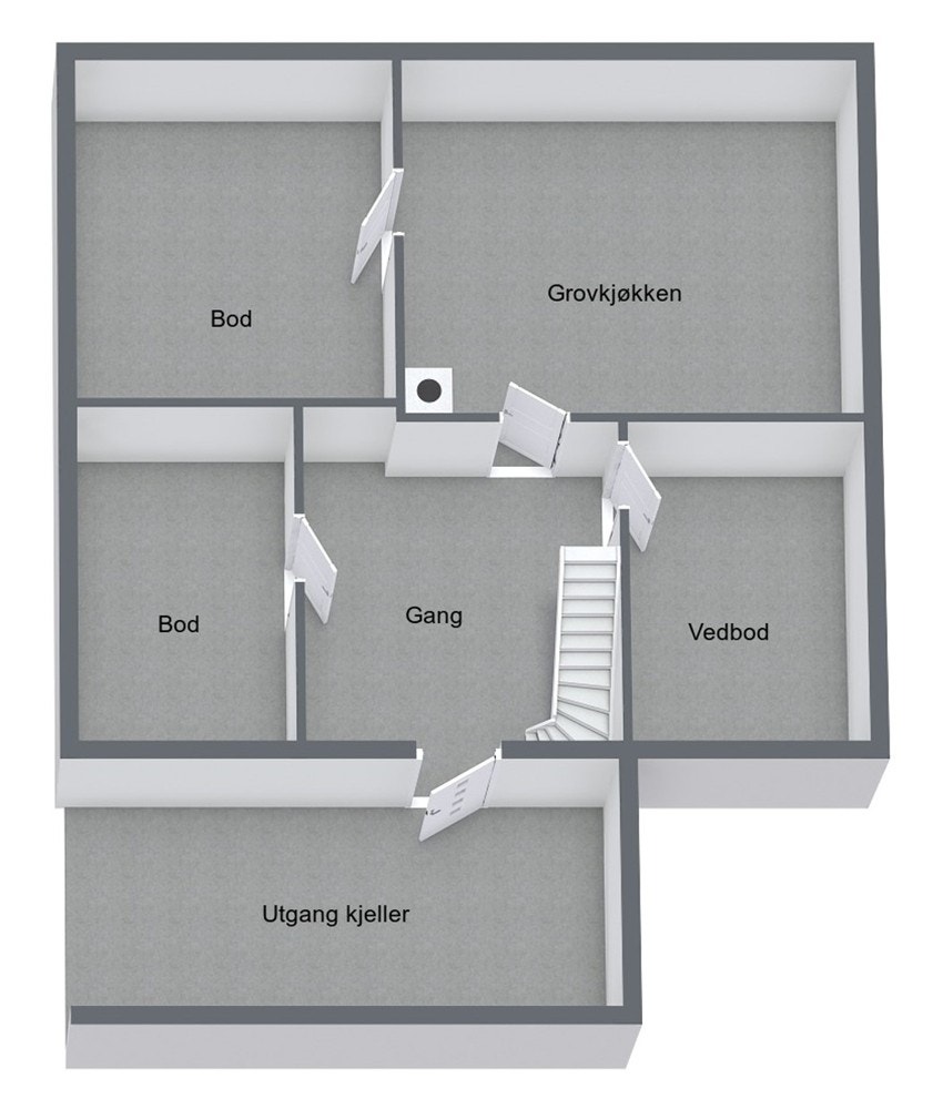 Plantegning kjeller Galleribilde